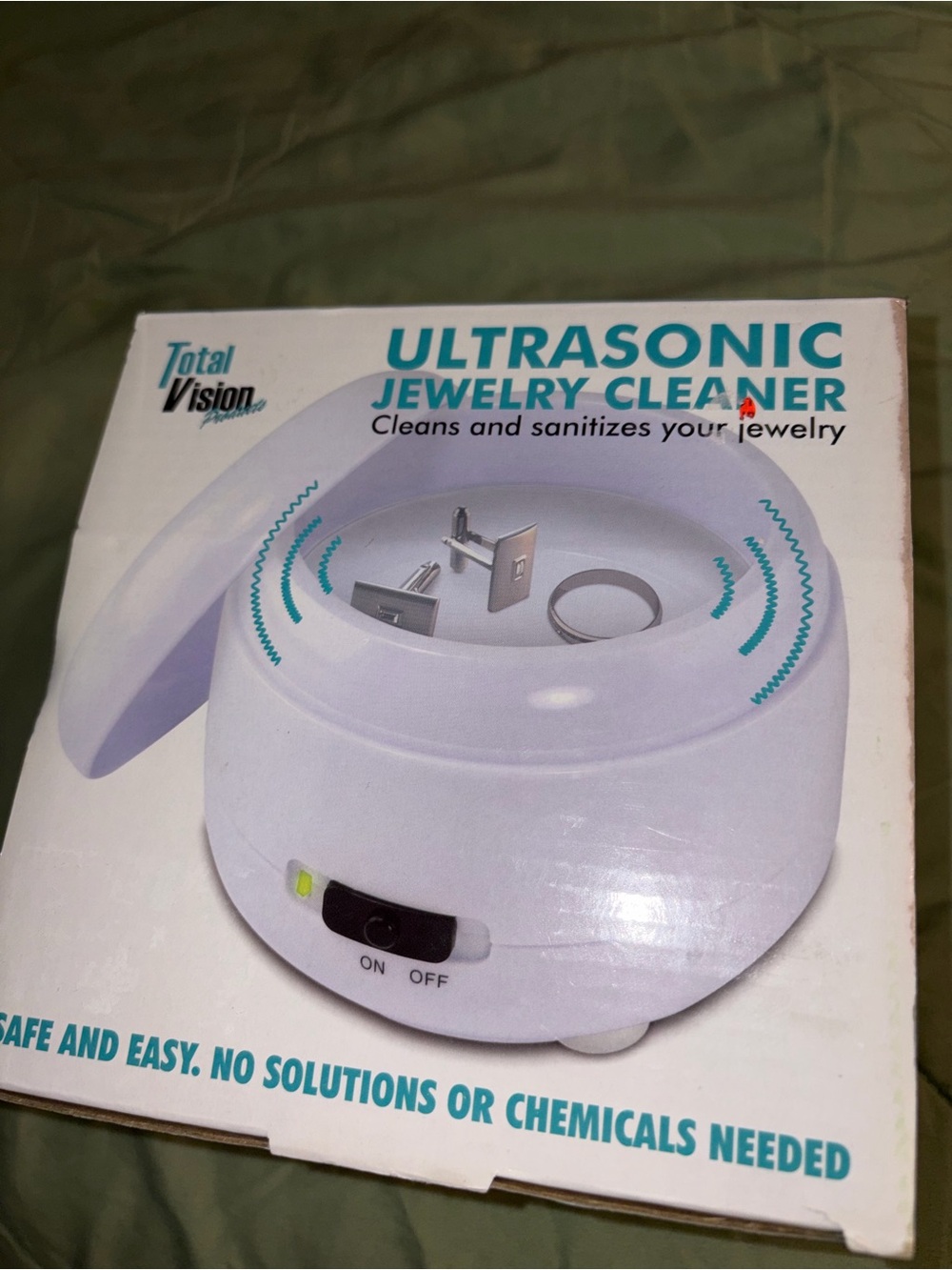 Total Vision Ultrasonic Jewelry Cleaner - White